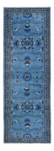 Ziegler Modern Teppich 80x245cm - Orientteppich - blau