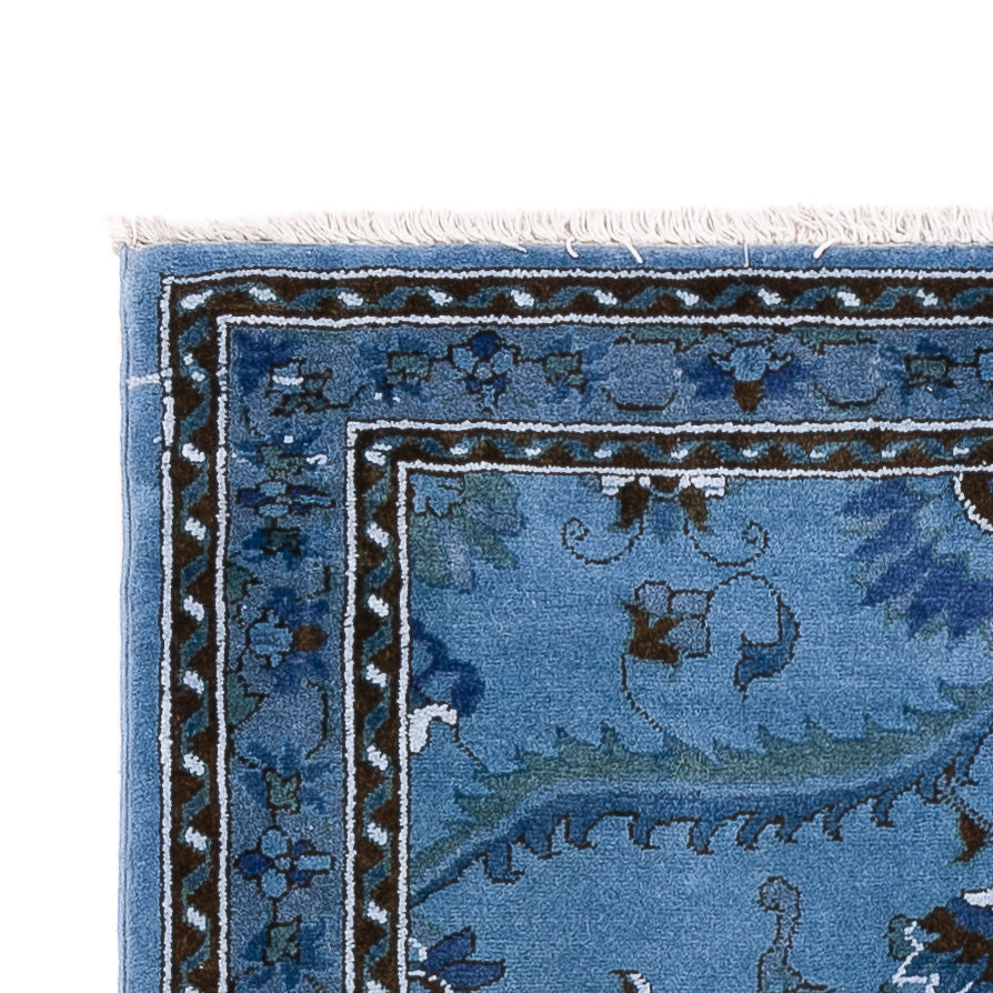 Ziegler Modern Teppich 80x245cm - Orientteppich - blau