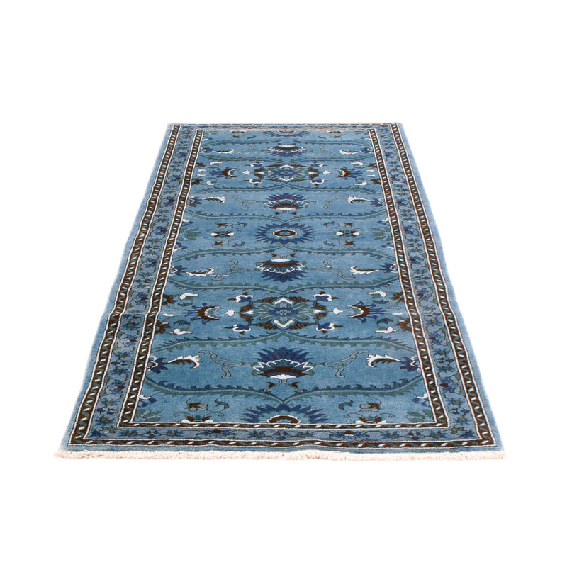 Ziegler Modern Teppich 80x245cm - Orientteppich - blau