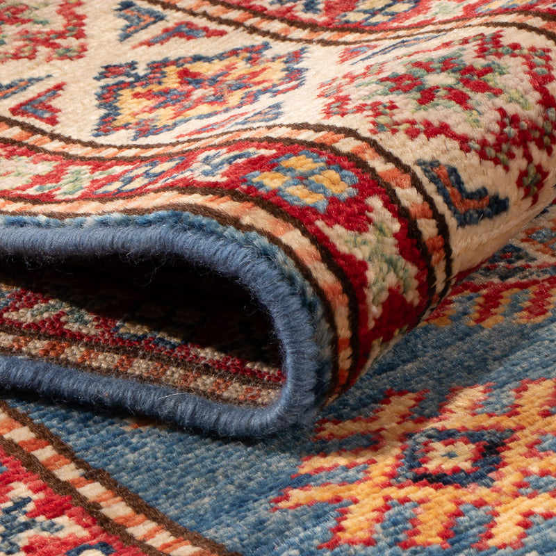 Kazak Teppich 77x254cm - Orientteppich - blau
