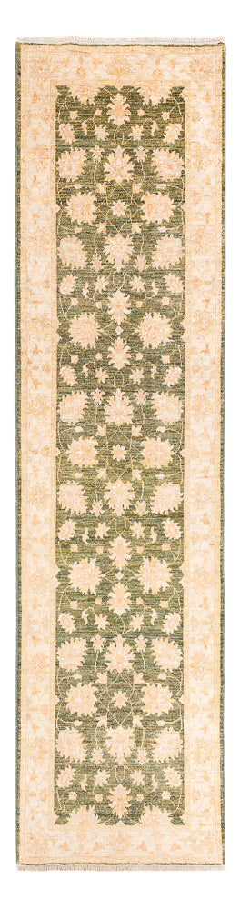 Ziegler Teppich 80x295cm - Orientteppich - olivgrün