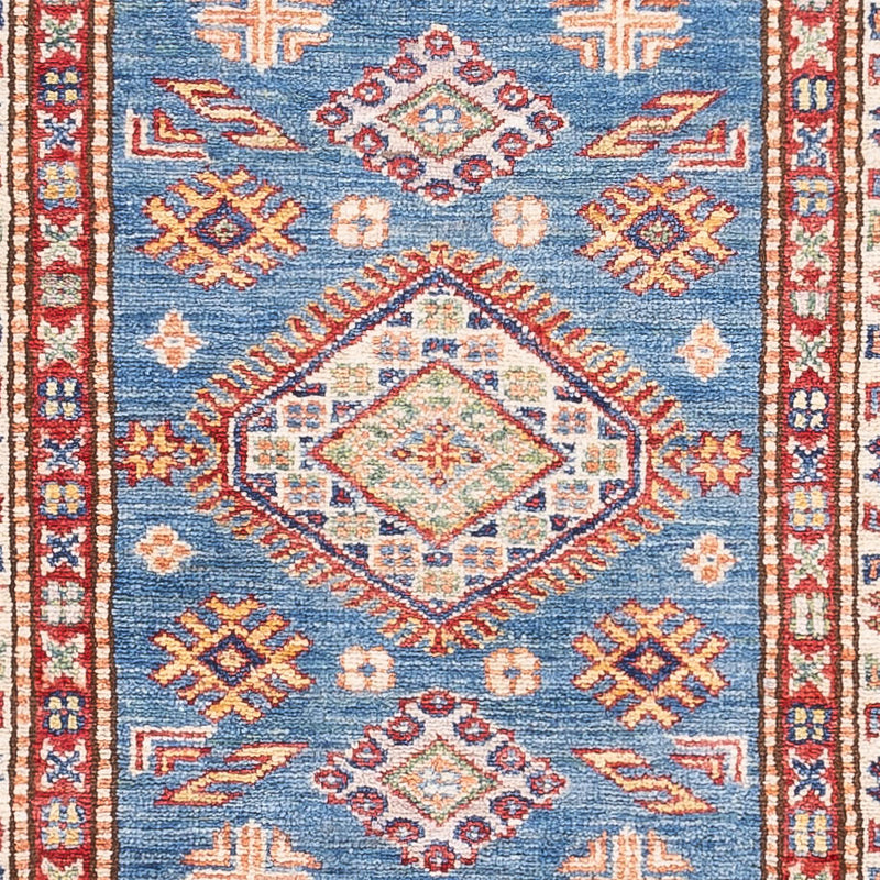 Kazak Teppich 74x256cm - Orientteppich - blau