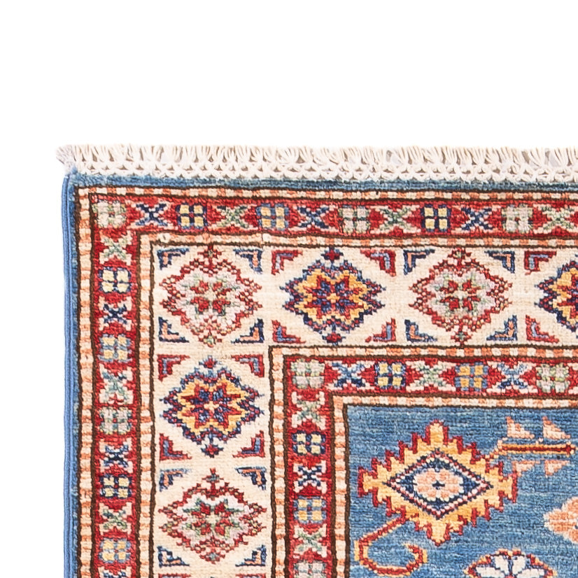 Kazak Teppich 74x256cm - Orientteppich - blau