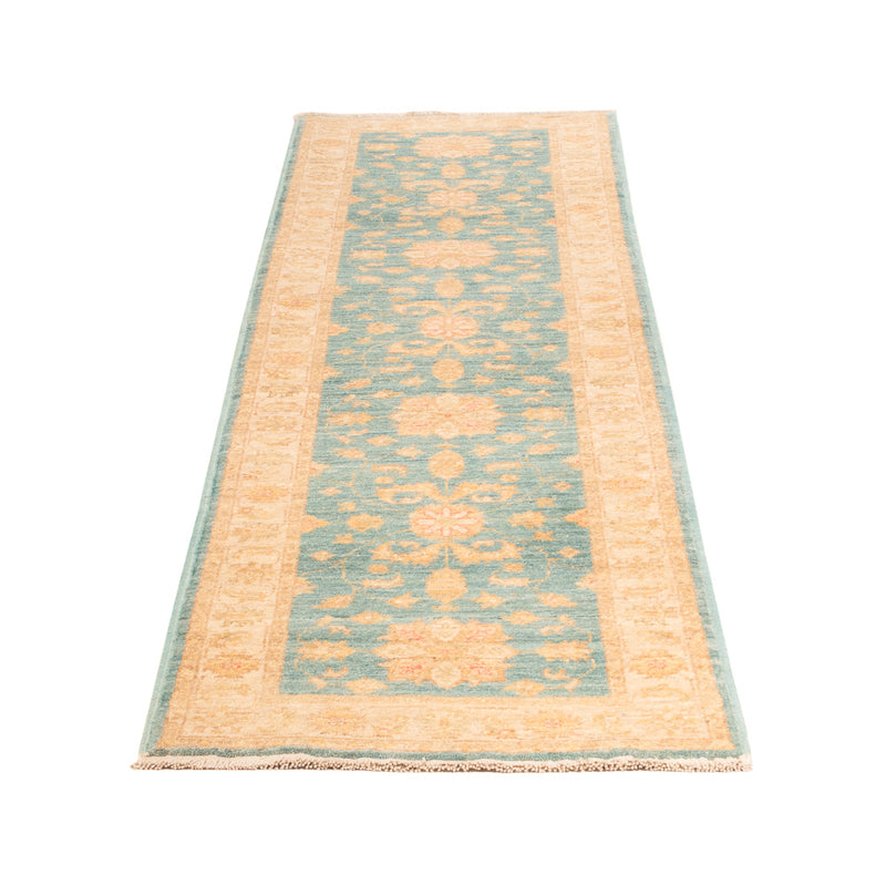 Ziegler Teppich 55x250cm - Orientteppich - türkis