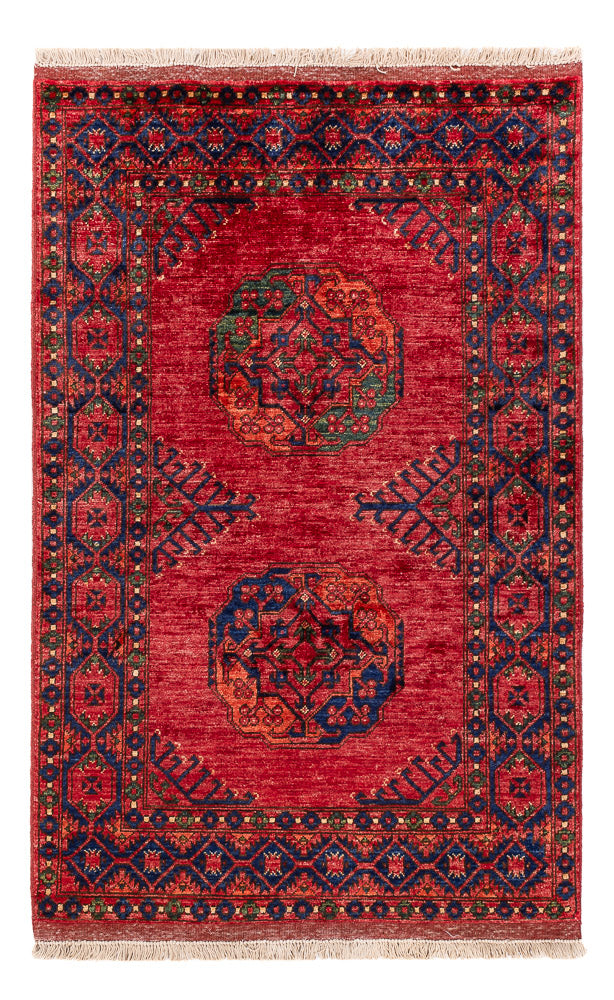 Afghan Teppich 100x150cm - Orientteppich - rot