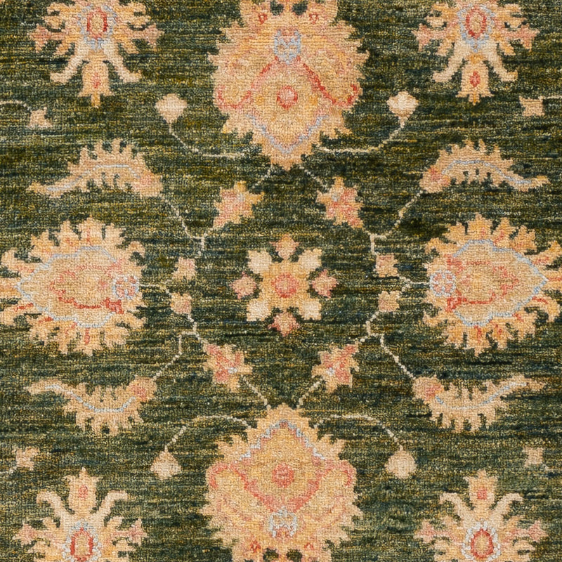 Ziegler Teppich 102x148cm - Orientteppich - dunkelgrün