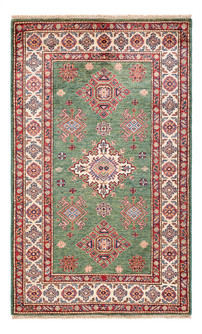 Kazak Teppich 98x160cm - Orientteppich - grün