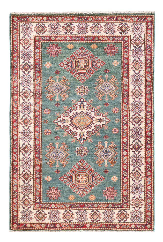 Kazak Teppich 100x151cm - Orientteppich - grün
