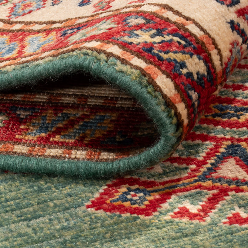 Kazak Teppich 100x151cm - Orientteppich - grün