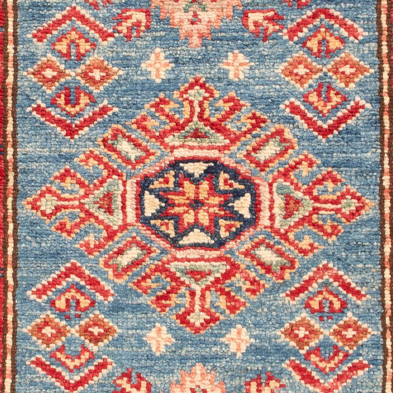 Kazak Teppich 62x92cm - Orientteppich - hellblau