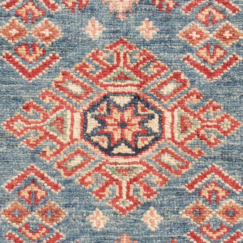 Kazak Teppich 63x93cm - Orientteppich - hellblau