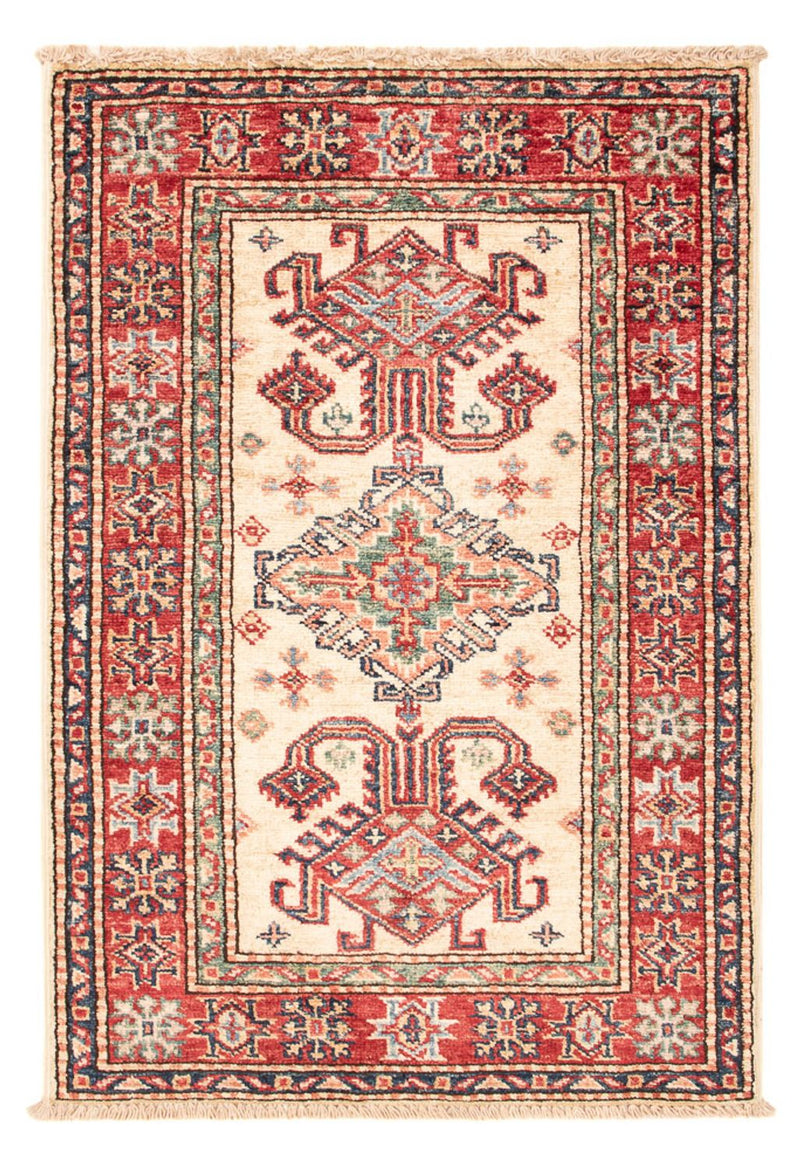 Kazak Teppich 60x88cm - Orientteppich - hellbeige