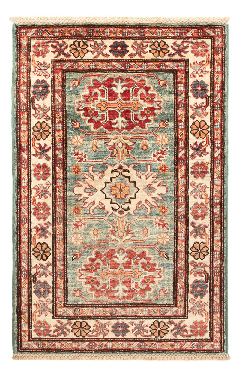 Kazak Teppich 57x92cm - Orientteppich - hellgrün