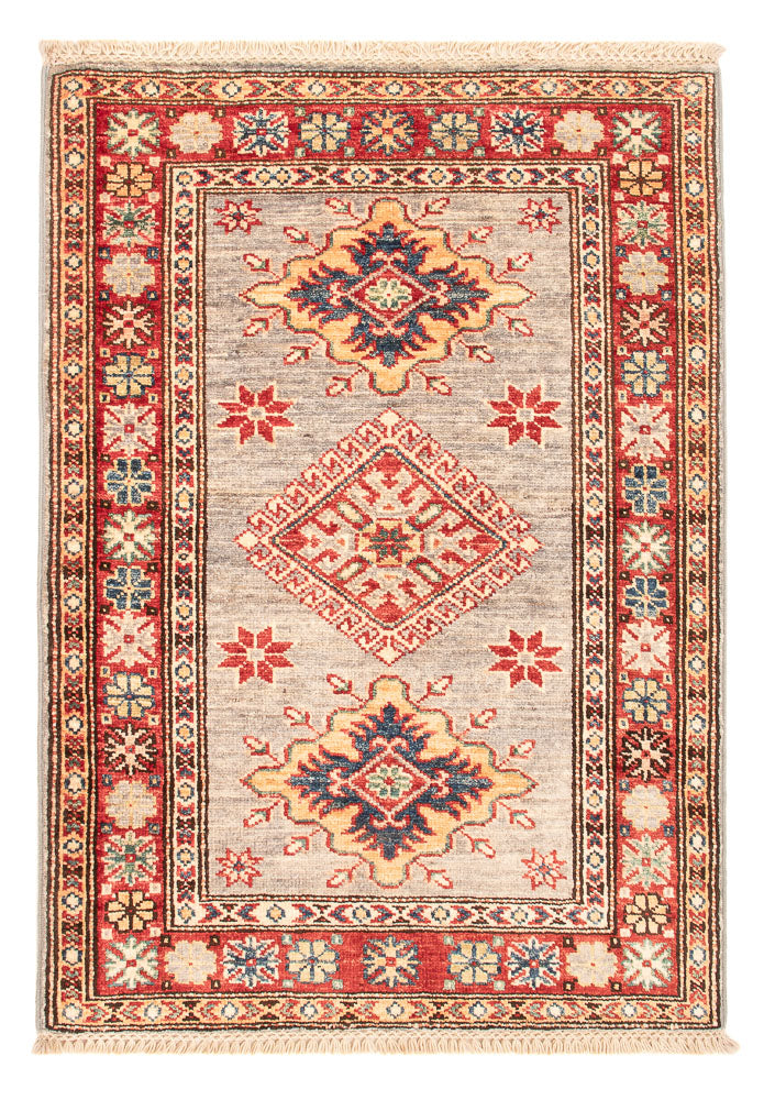 Kazak Teppich 64x92cm - Orientteppich - hellgrau