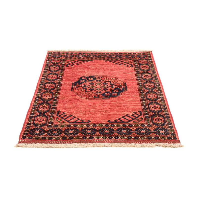 Afghan Teppich 85x120cm - Orientteppich - hellrot