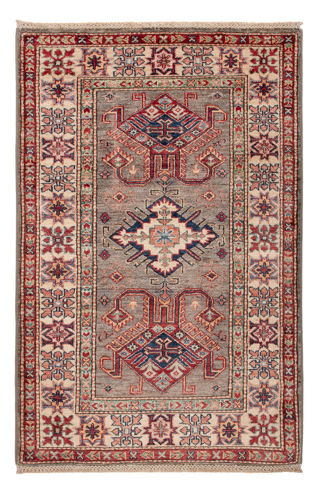 Kazak Teppich 82x122cm - Orientteppich - taupe