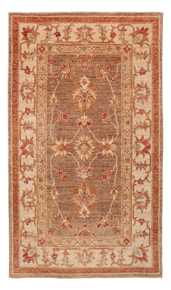 Ziegler Teppich 75x125cm - Orientteppich - dunkelbeige