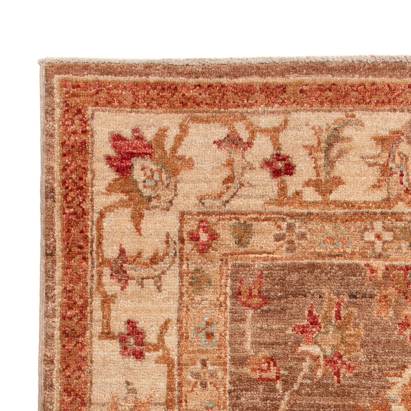 Ziegler Teppich 75x125cm - Orientteppich - dunkelbeige