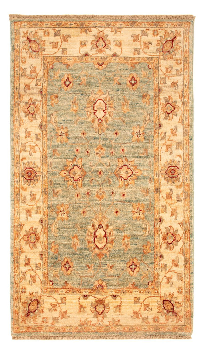 Ziegler Teppich 59x101cm - Orientteppich - hellgrün
