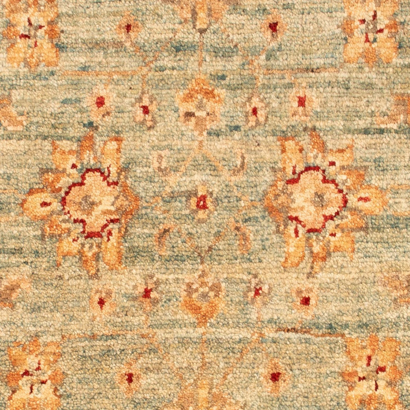 Ziegler Teppich 59x101cm - Orientteppich - hellgrün