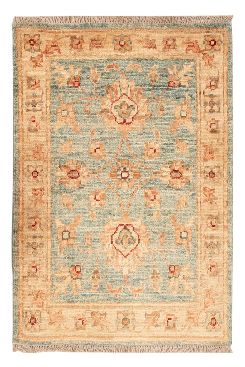 Ziegler Teppich 51x75cm - Orientteppich - hellblau