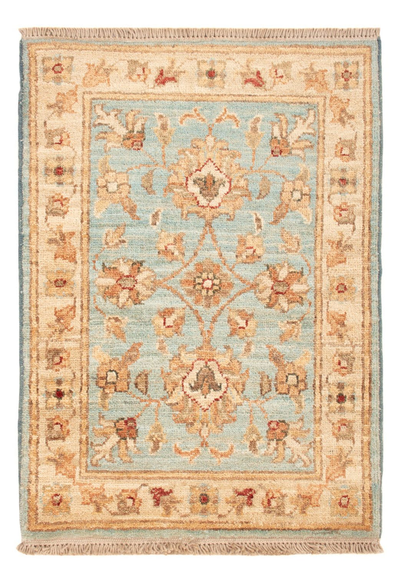 Ziegler Teppich 50x70cm - Orientteppich - türkis