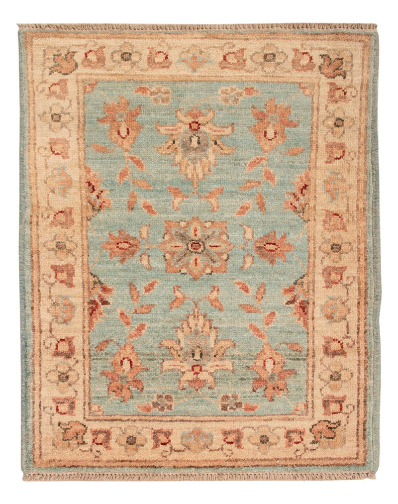 Ziegler Teppich 57x74cm - Orientteppich - hellblau