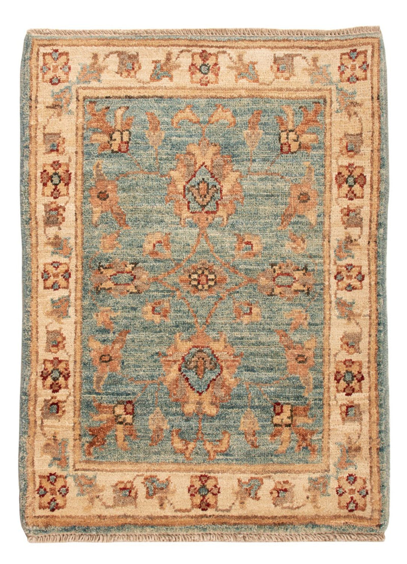Ziegler Teppich 52x71cm - Orientteppich - türkis