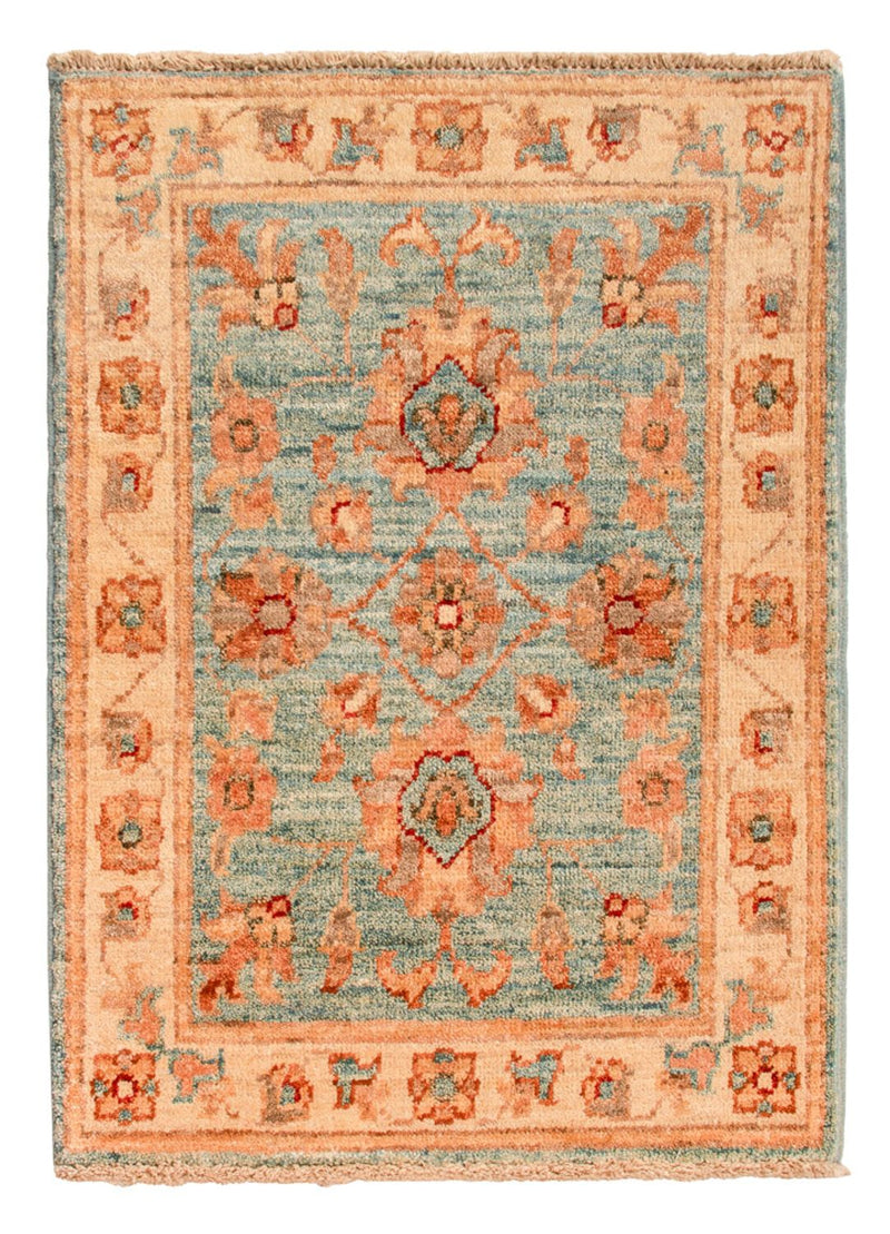 Ziegler Teppich 53x70cm - Orientteppich - hellblau