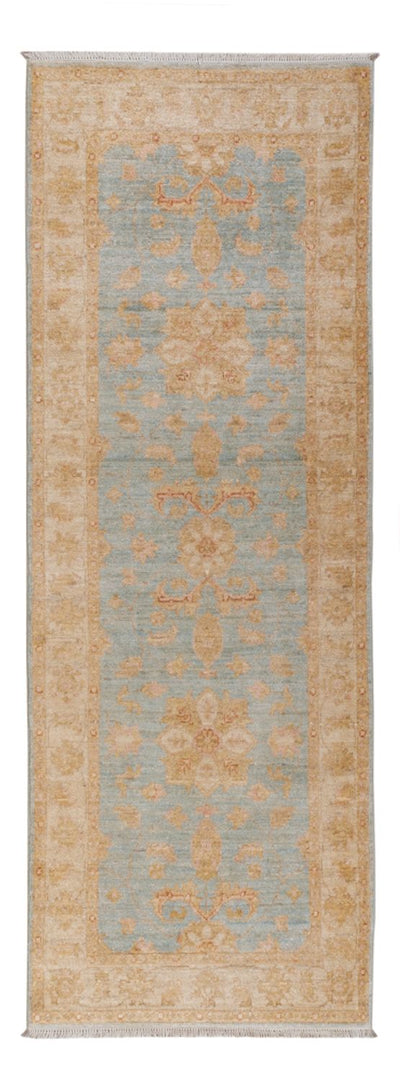 Ziegler Teppich 70x202cm - Orientteppich - hellblau