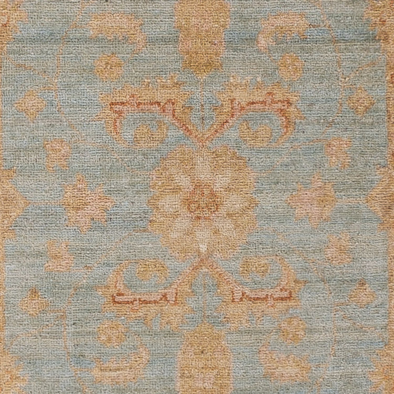 Ziegler Teppich 70x202cm - Orientteppich - hellblau