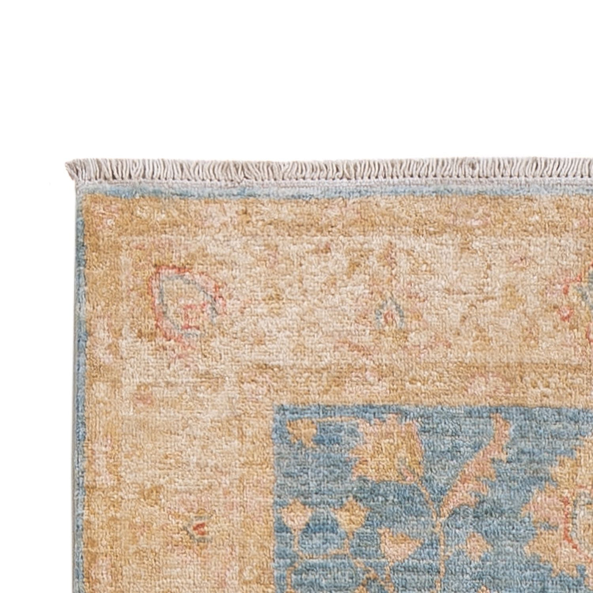 Ziegler Teppich 80x250cm - Orientteppich - blau