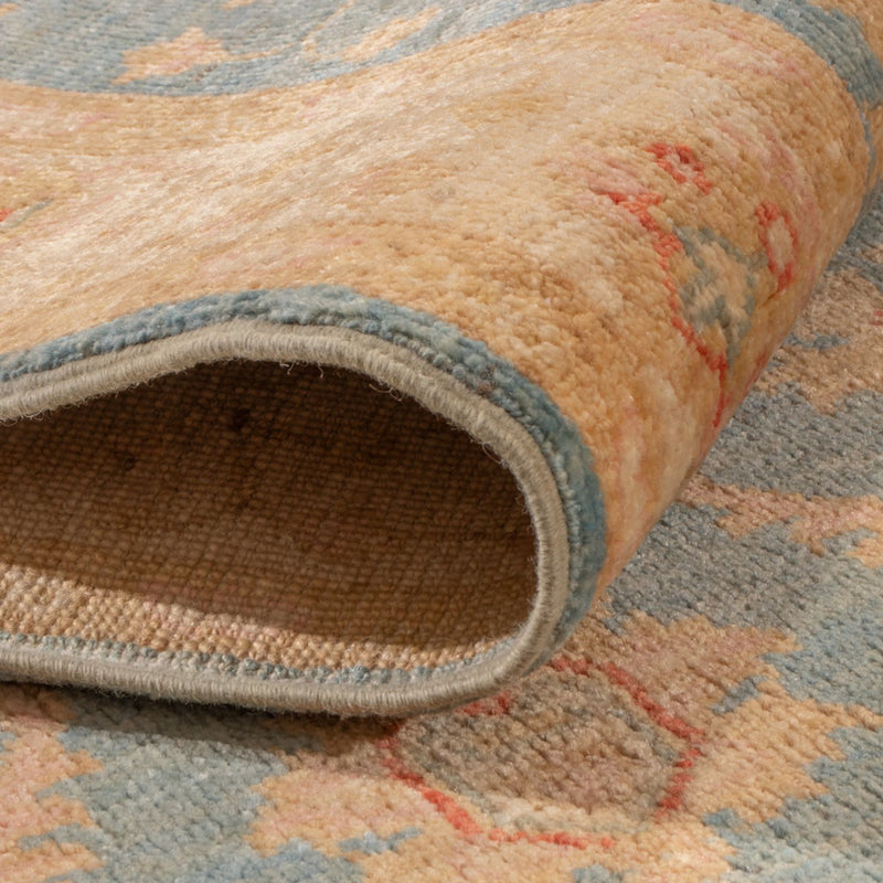 Ziegler Teppich 80x250cm - Orientteppich - blau