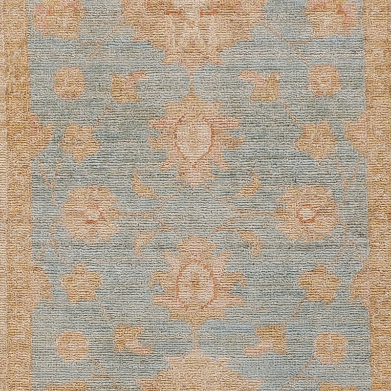 Ziegler Teppich 71x203cm - Orientteppich - hellblau