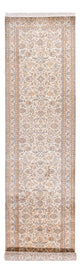 Kaschmir Seide Teppich 98x447cm - Orientteppich - creme