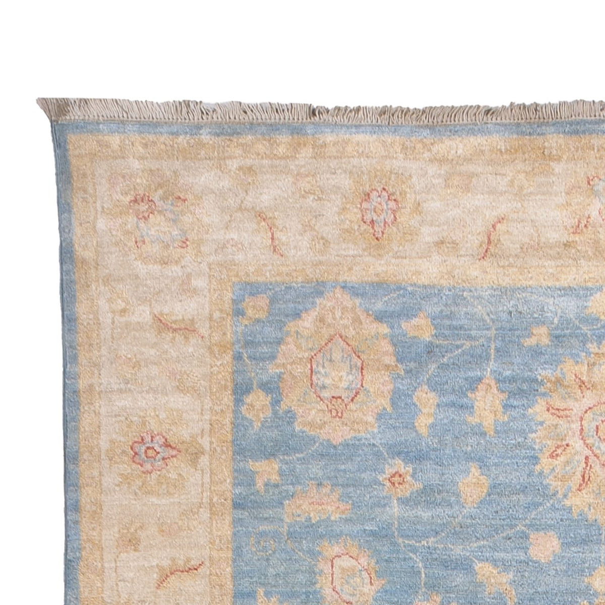 Ziegler Teppich 143x485cm - Orientteppich - hellblau