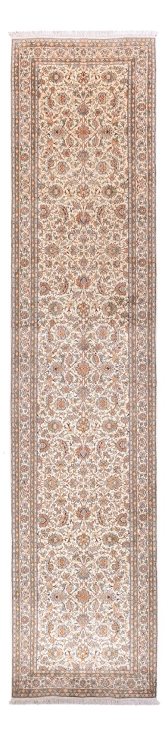 Kaschmir Seide Teppich 94x444cm - Orientteppich - beige