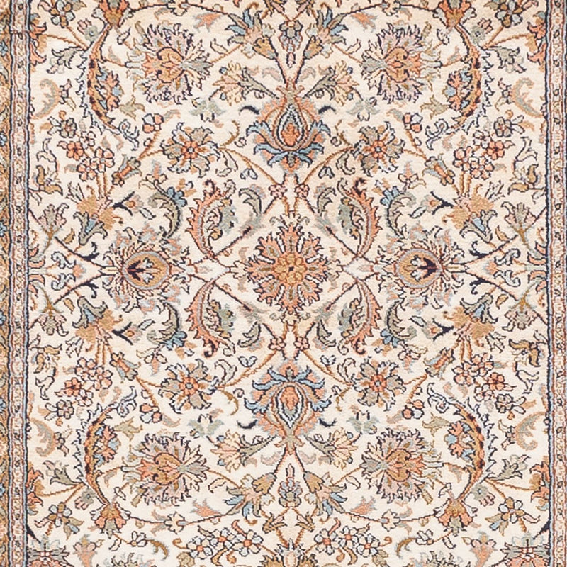 Kaschmir Seide Teppich 94x444cm - Orientteppich - beige
