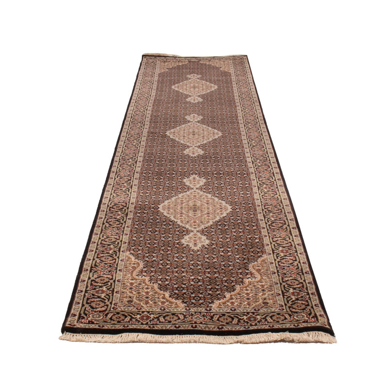 Indo Täbriz Teppich 82x406cm - Orientteppich - anthrazit