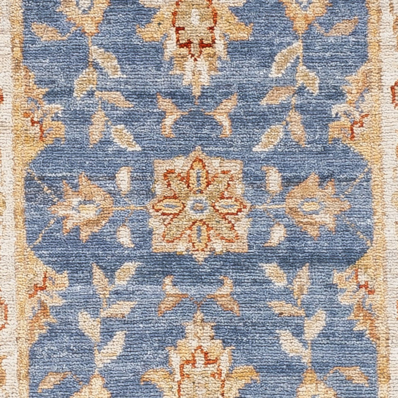 Ziegler Teppich 48x153cm - Orientteppich - hellblau