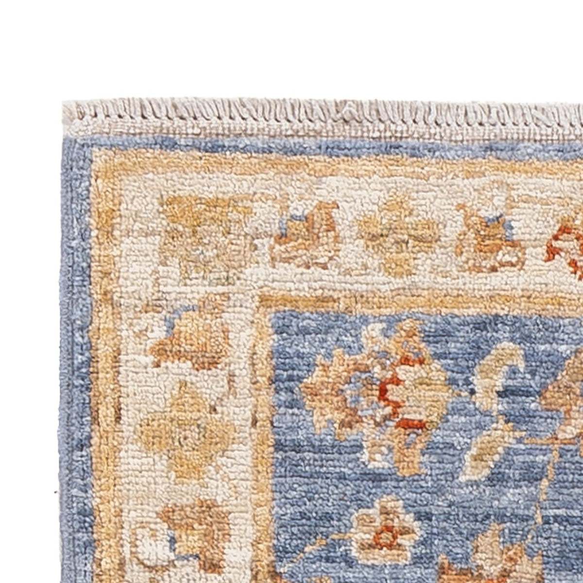 Ziegler Teppich 48x153cm - Orientteppich - hellblau
