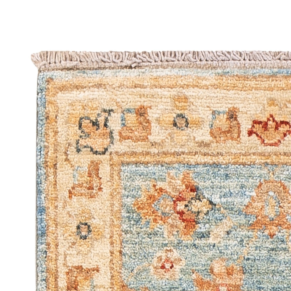 Ziegler Teppich 50x154cm - Orientteppich - hellblau