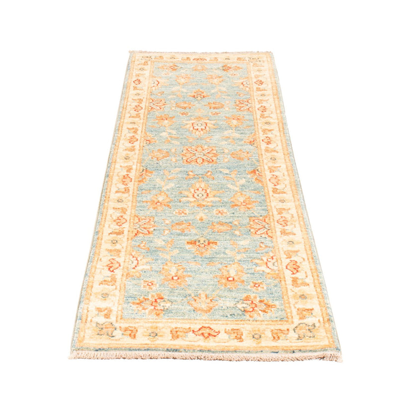 Ziegler Teppich 50x154cm - Orientteppich - hellblau