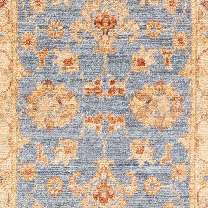 Ziegler Teppich 50x150cm - Orientteppich - blau