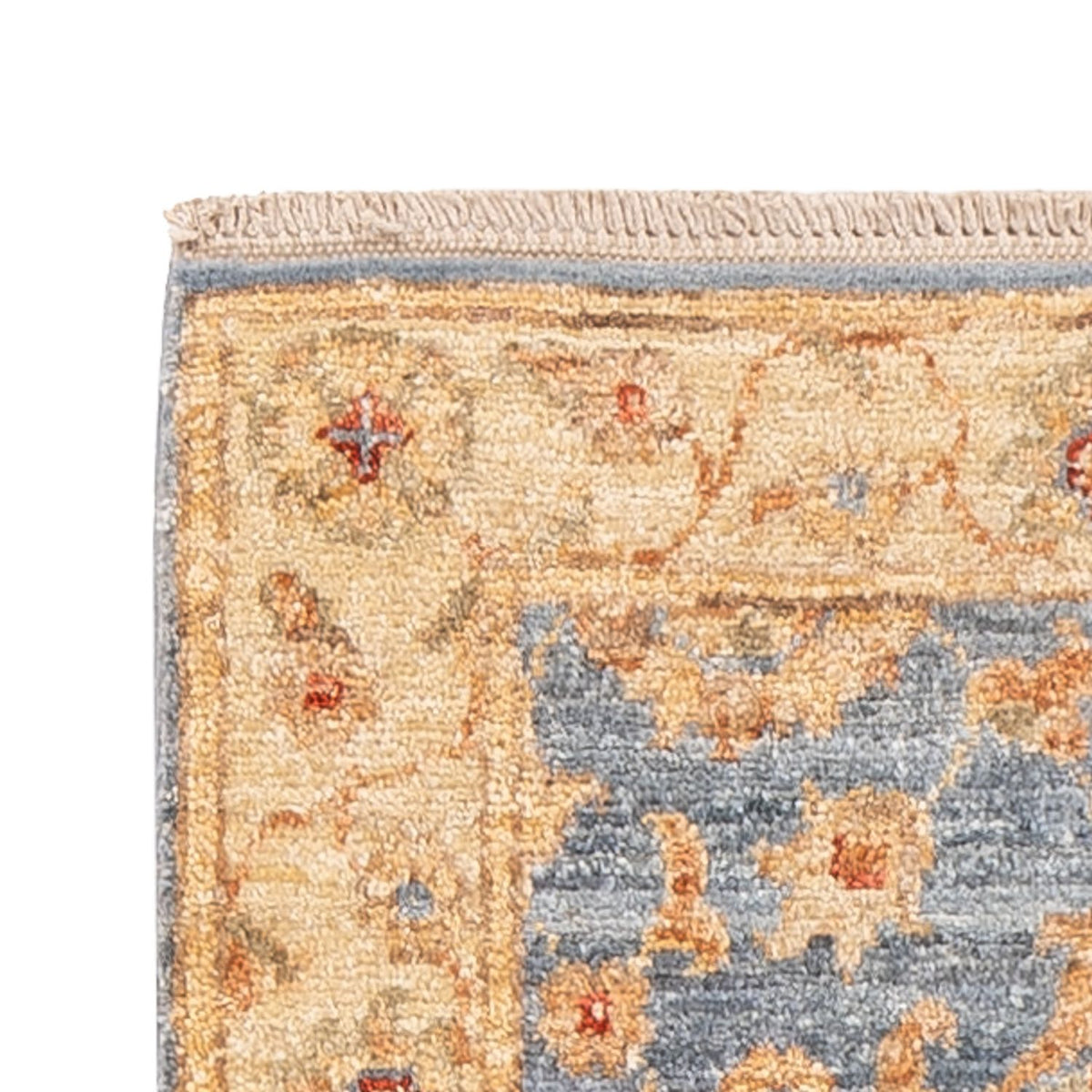 Ziegler Teppich 50x150cm - Orientteppich - blau