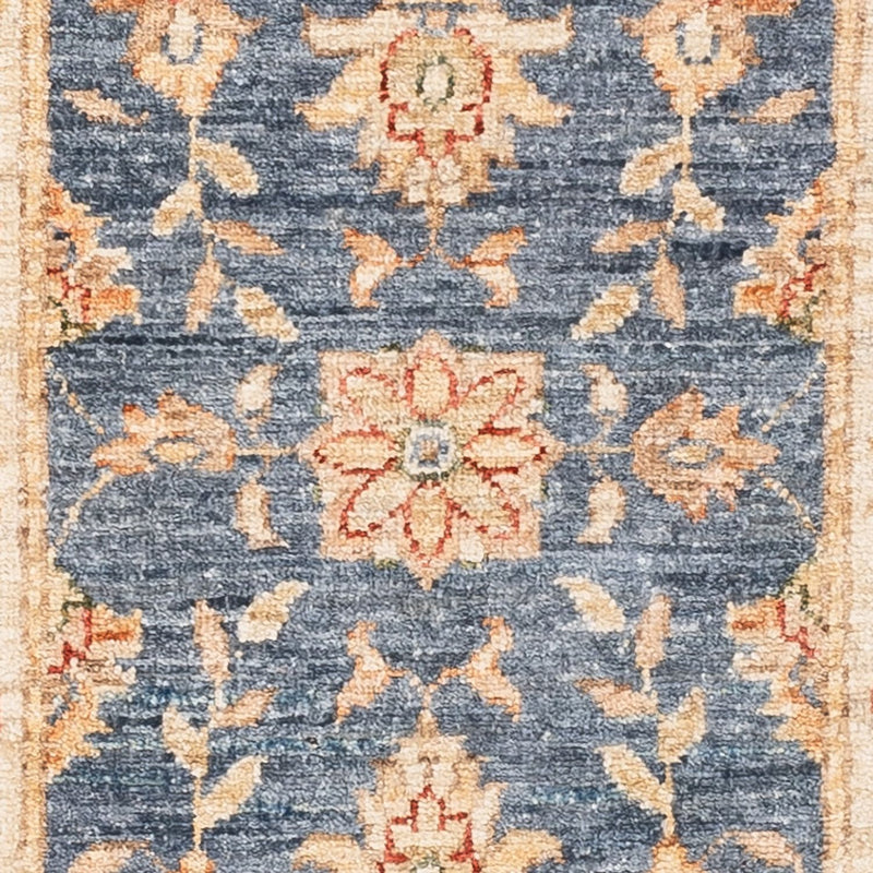 Ziegler Teppich 48x150cm - Orientteppich - blau