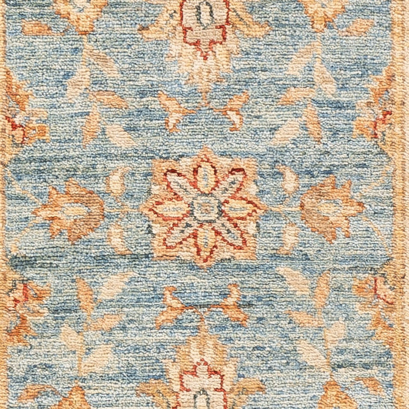 Ziegler Teppich 50x147cm - Orientteppich - türkis
