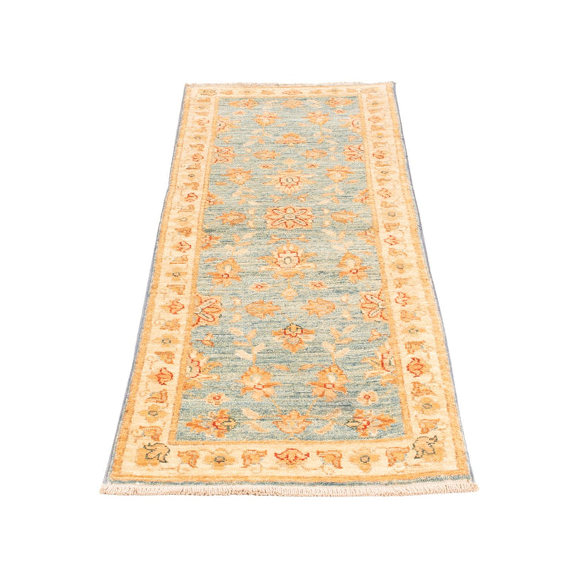 Ziegler Teppich 50x147cm - Orientteppich - türkis