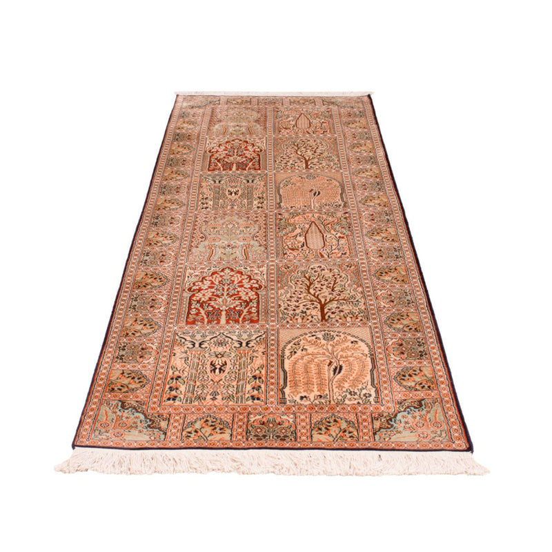 Kaschmir Seide Teppich 79x259cm - Orientteppich - beige