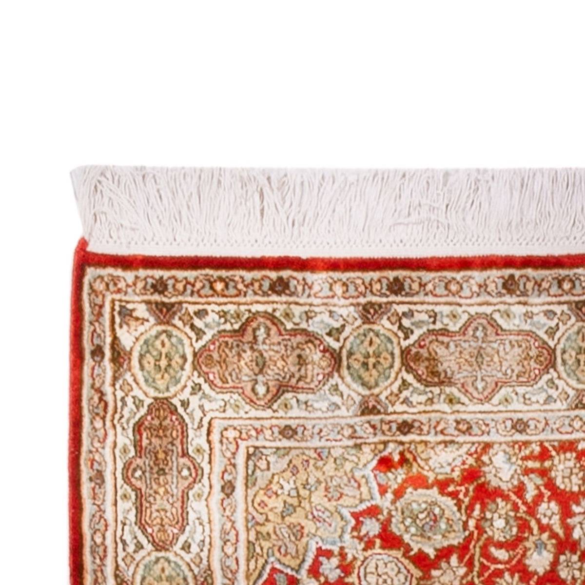 Läufer Seiden - Kaschmir Seide - 79 x 251 cm - rot